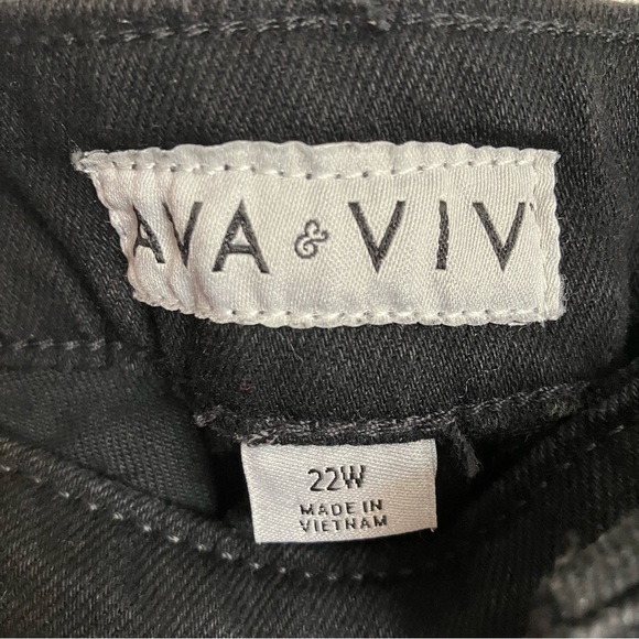 Ava & Viv NWT Black Hi Rise Flare Jeans - 22W - Picture 6 of 8